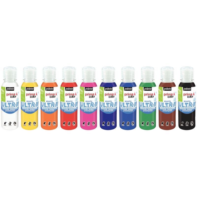 LOT 10FL 150ML GOUACHE LAVABLE