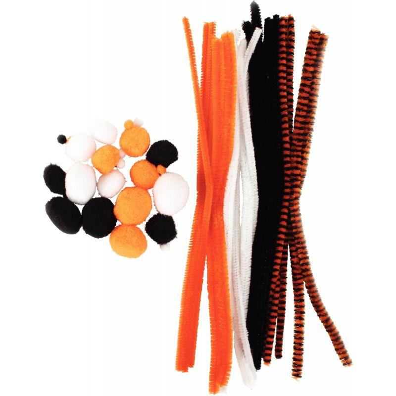 PACK CHENILLE/POMPONS HALLOWEN