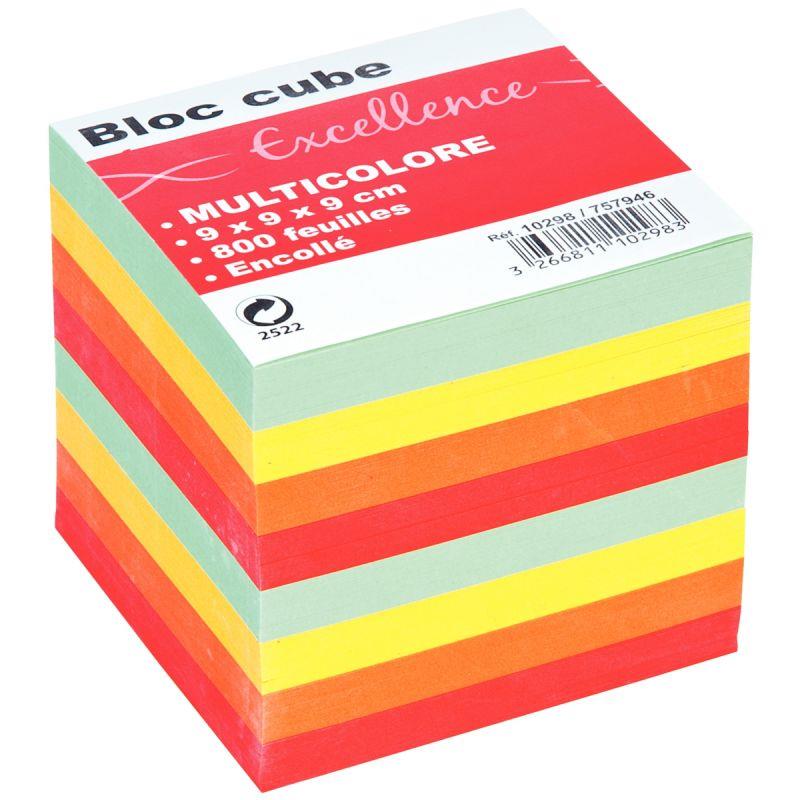 BLOC CUBE ENCOLLE COUL 9X9X9CM