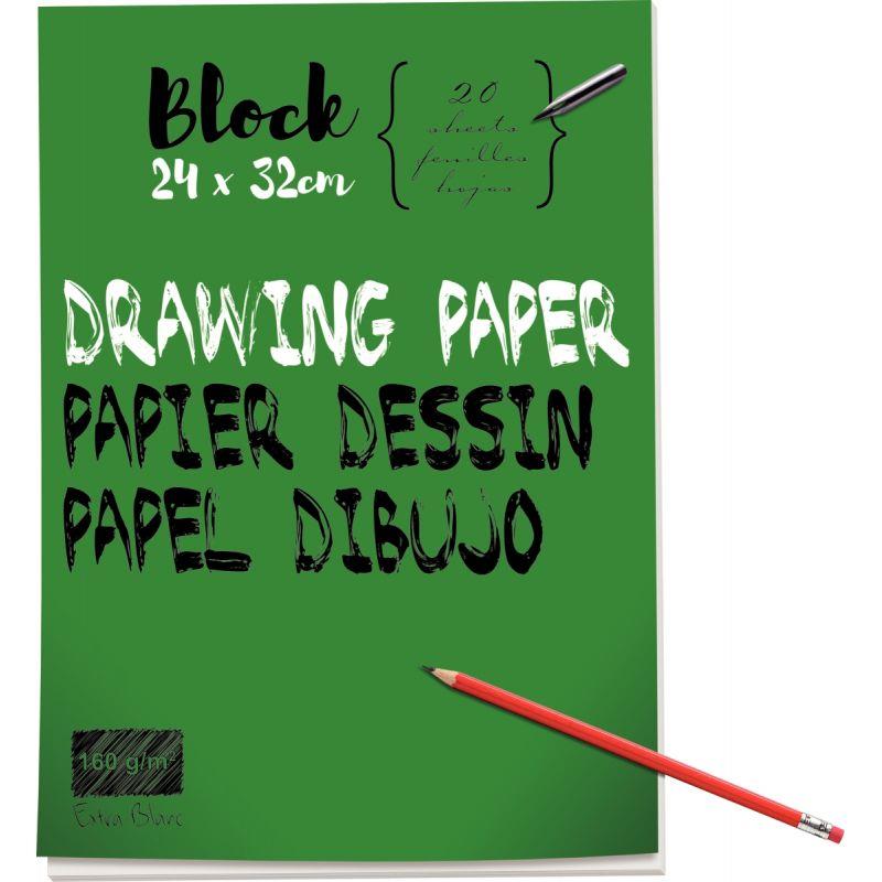 BLOC 40P DESSIN 160G 24X32 UNI