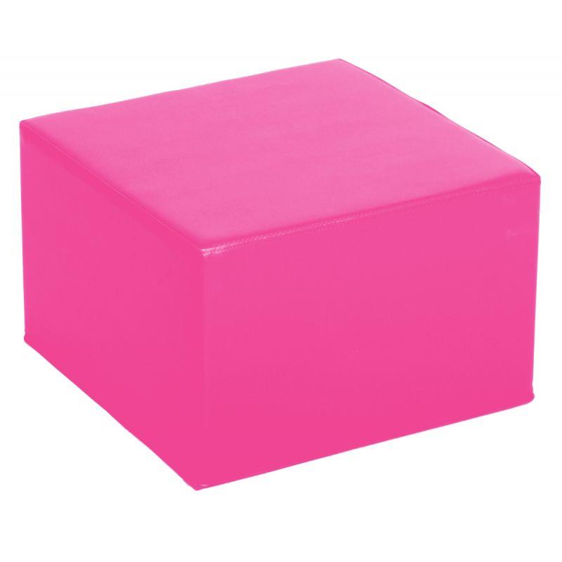 POUF CARRE PVC 40X40X25 FUCHS