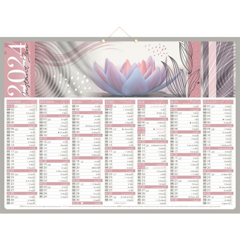 CALENDRIER ZEN 7M 40,5X55