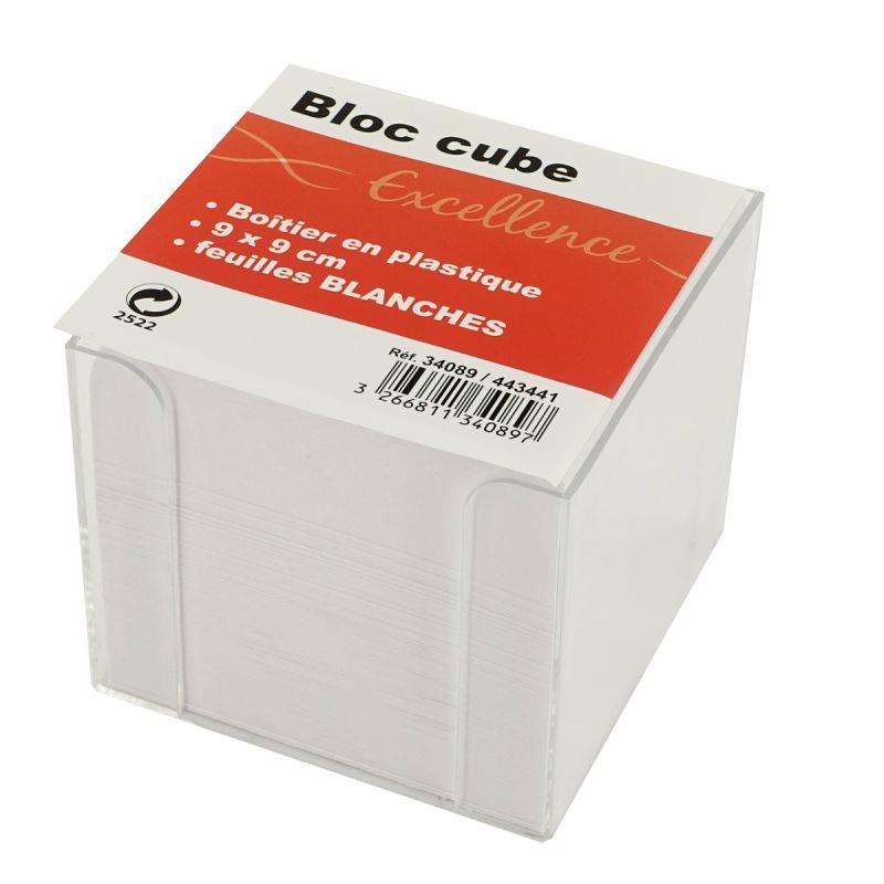 CUBE PLEXI+ RECH BLANC 9X9X9CM