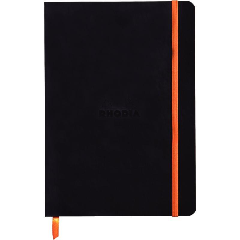 CARN RHODIA A5 160P LIG NOIR