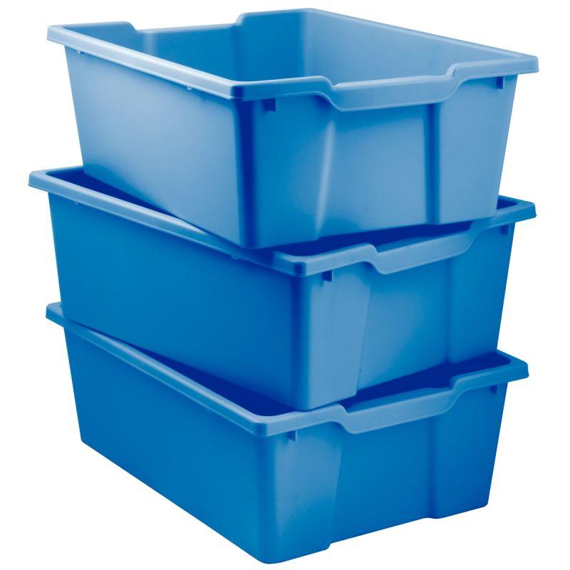 LOT 3BAC PLASTIQUE GM BLEU