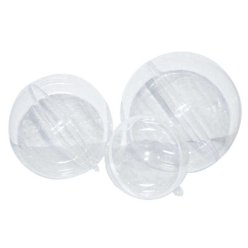 LOT 6 BOULES PLASTIQUE 10CM