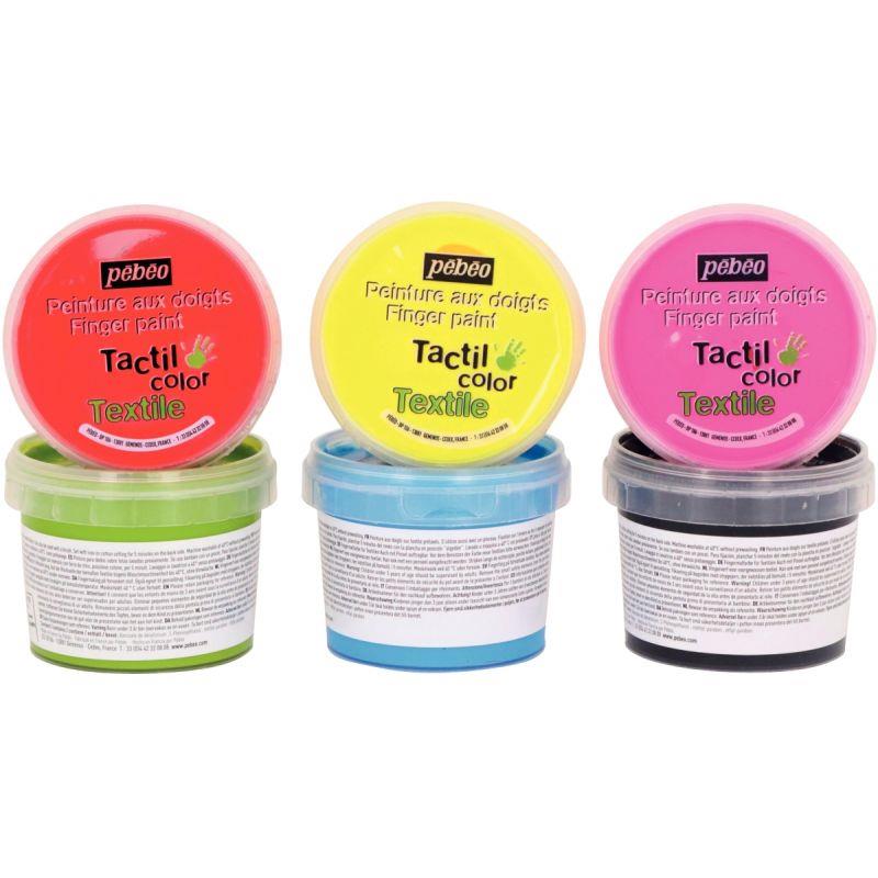 LOT 6POT100ML PEINT DOIGT TEX1