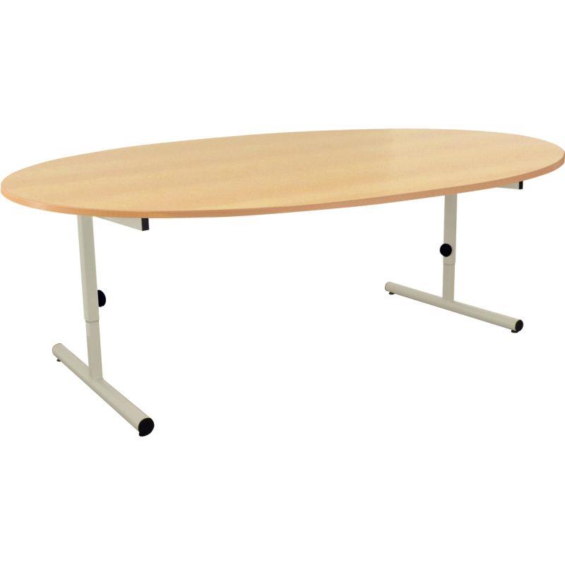 TABLE OVALE 120X90CM T1A3 ALU