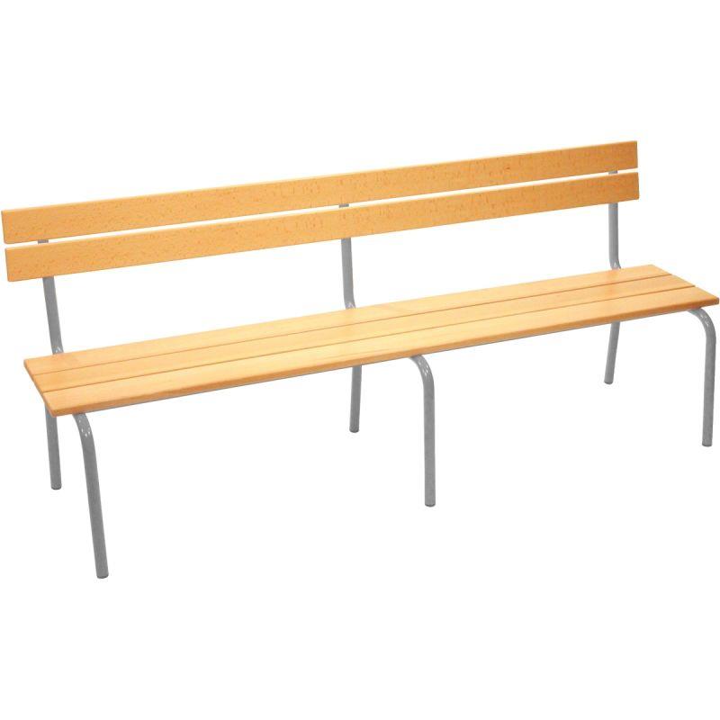 BANC AVEC DOS L 200CM T4 ALU